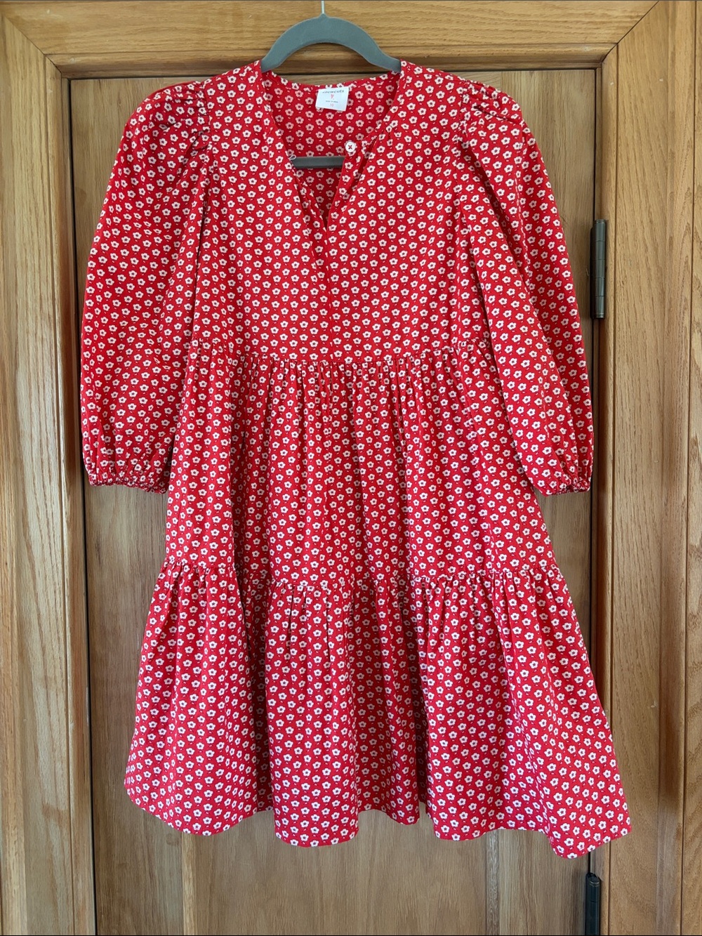 Crewcuts size 10 Girls' Red Floral Tent Dress